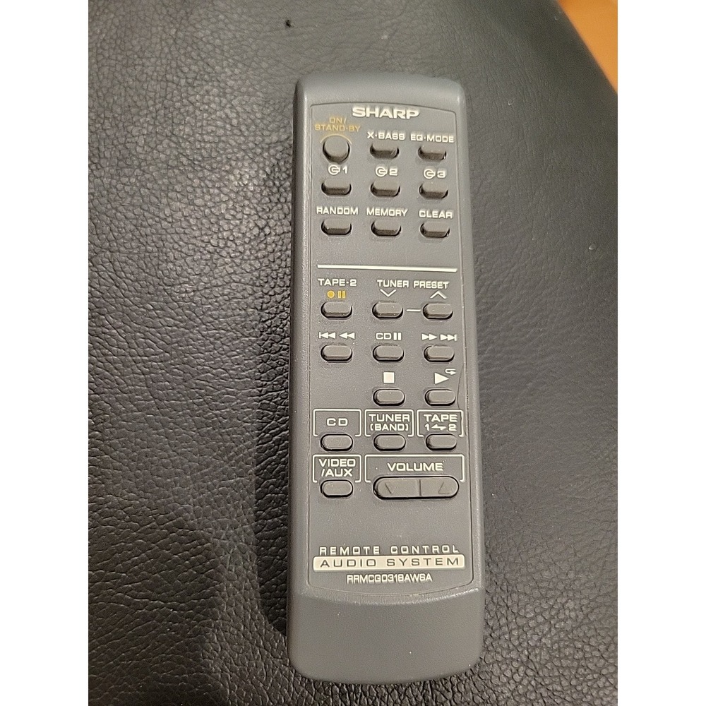 SHARP Audio System‎ REMOTE CONTROL Model # RRMCG0318AWSA Tested